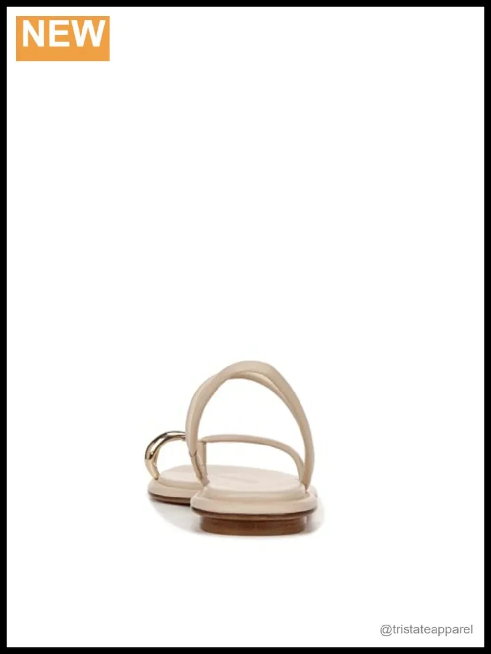 Vince Lucila Leather Slingback Flat Sandals Round Toe Slip On